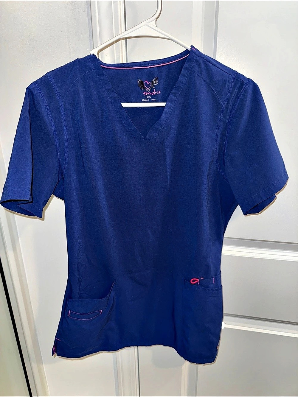 Smitten Blue Scrub Set Size Small Like New